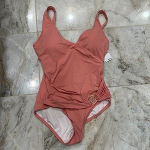 NWT Michael Kors one piece swimsuit peach size 10